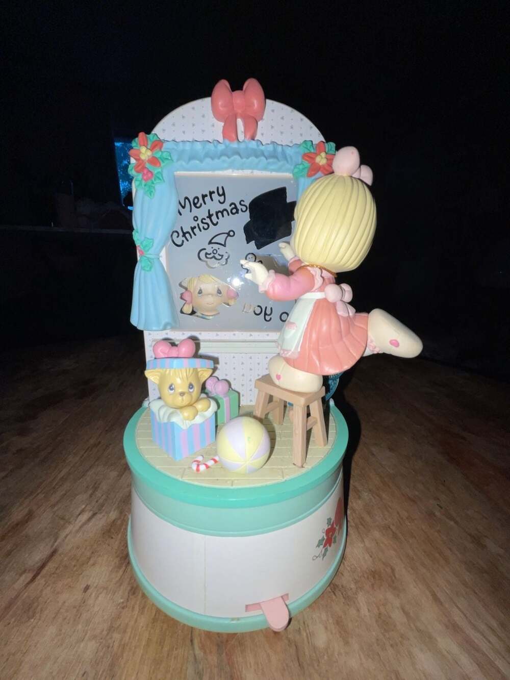 Enesco Precious Moments Our Friendship Spells Out Warm Wishes Musical Figurine